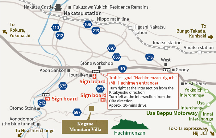 Kogane Mountain Villa Access